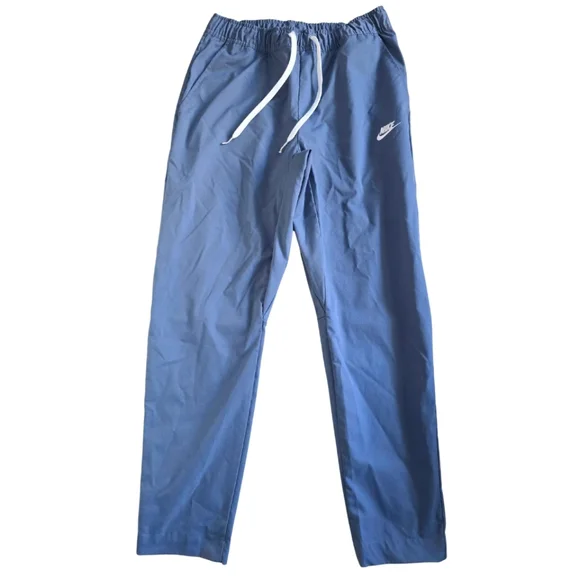 Nike Club Woven Tapered-Leg Pants Light Blue Medium Joggers Twill Streetwear Men - Picture 5 of 9